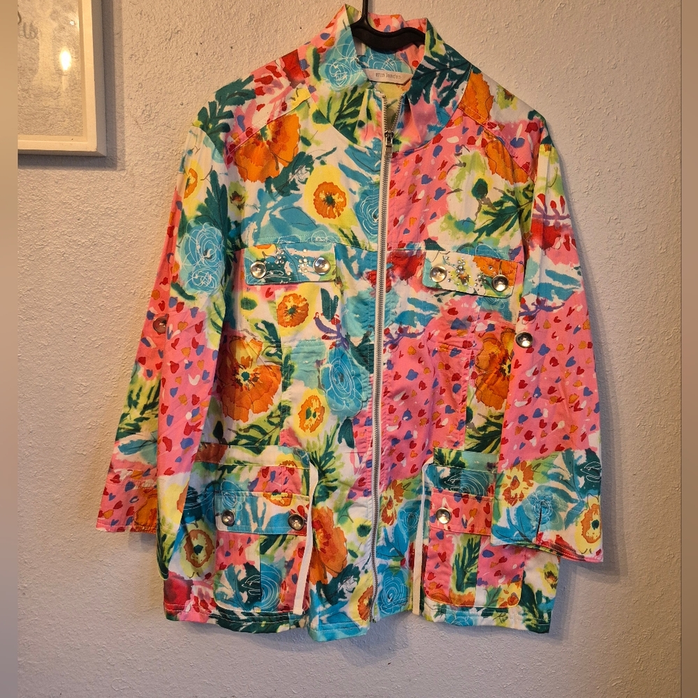 Erin London Floral Multicolor Jacket